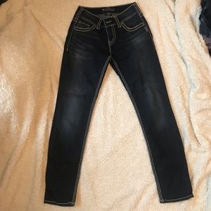 Silver skinny jeans